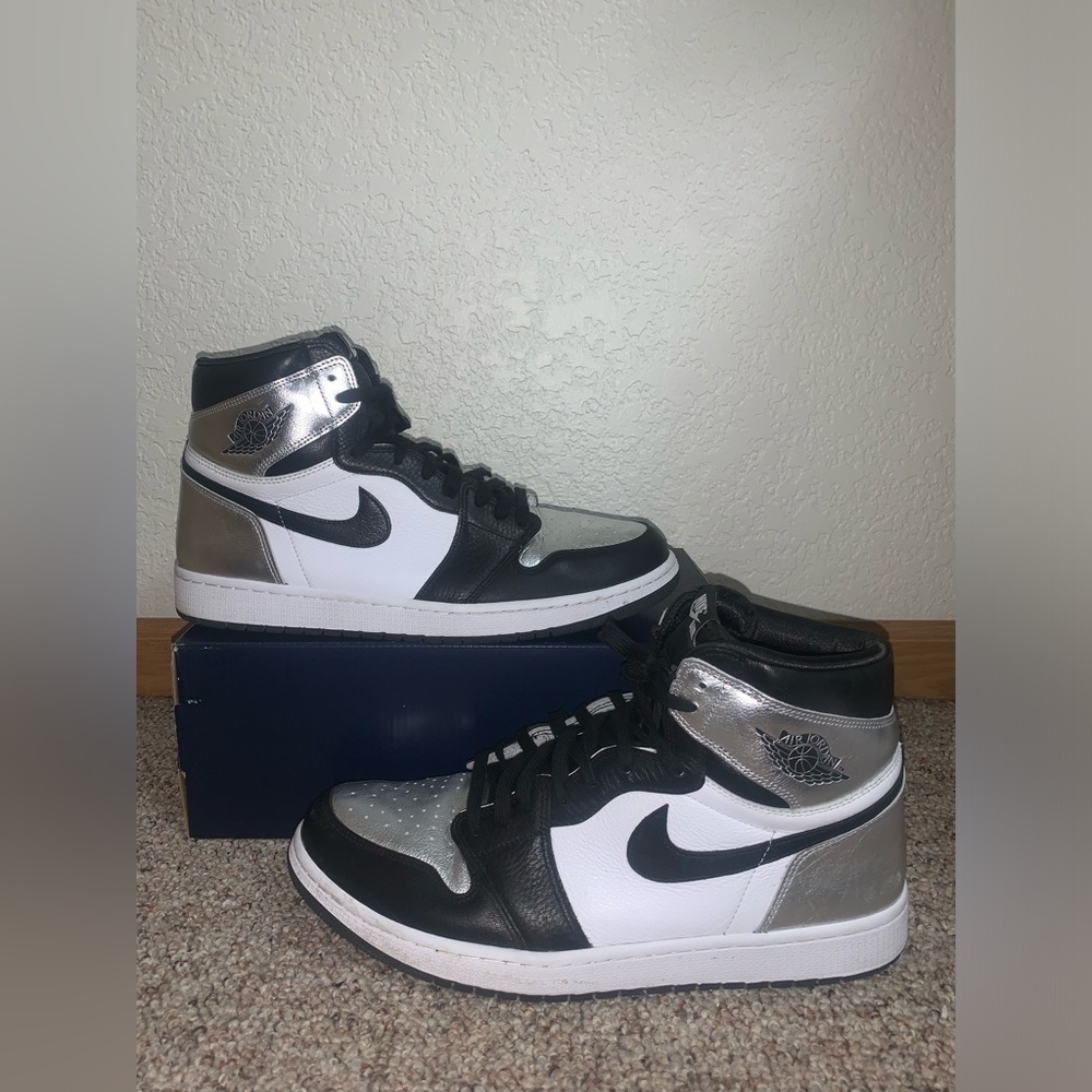 Size 14 /12.5M- Jordan 1 High OG Metallic Silver